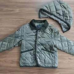 COMME CA ISM　フード取り外し可能　キルティングブルゾン　１００cm