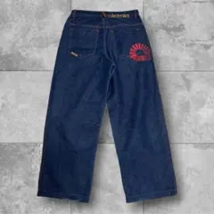 AKADEMIKS W34 バギーデニム B-Boy 刺繍デザイン 古着 90s - メルカリ