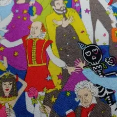 難アリ綿麻キャンバスハギレパリピ柄108✕100cm