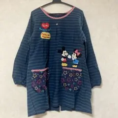 保育　エプロン　割烹着　キャラクター　ディズニー　ミッキー　ミニー