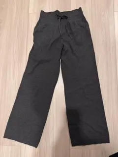 UNIQLO　ユニクロ　ウォッシャブルニットリブパンツ　XL チャコールグレー