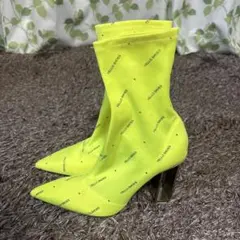 yellowショートブーツ ネオン ヒール ギャルのサムネイル