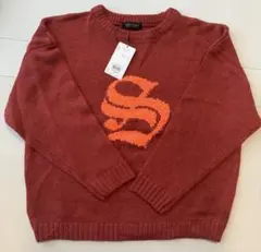 Rodeo Crowns 赤 オレンジロゴ 長袖ニット