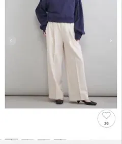 【美品】ミラオーウェン ミラパンツ センタープレス アイボリー 1