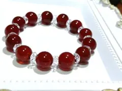 天然石　レッドアゲート　ブレスレット