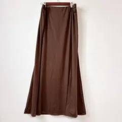 希少サイズ【H&M】美ライン ロングスカート XL ブラウン 茶 ゆるだぼのサムネイル