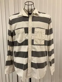 Schott Bros. ショット ボーダー 長袖 シャツ Lのサムネイル