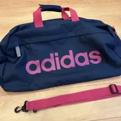 adidas アディダス ボストンバック バッグ ピンク 紺色
