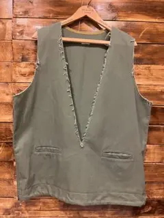 OLD PARK ランドリー チャイナベスト カーキ OLDPARK オールドパーク ランドリー ベスト