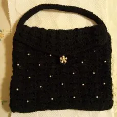 再値下げしました❗未使用‼️ハンドメイド　ポーチ　ミニバッグ　ブラック
