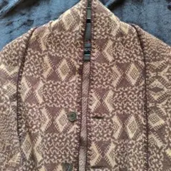 ZUCCa　アラベスクジャージー　カーディガン　ブラウン系