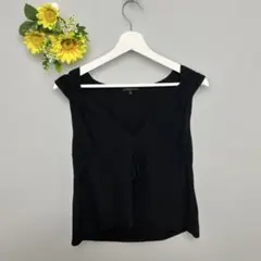 【theory】✨美品✨セオリー　ノースリーブ　薄手　ブラック　Mサイズ