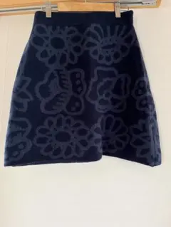 UNIQLO marimekko ネイビー 花柄 ミニスカート M
