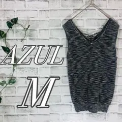 【今だけ】 アズール AZUL M ニット グレー ノースリーブ　フェミニン