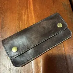 本革　財布　オールレザー　手縫い　レザークラフト ハンドメイド