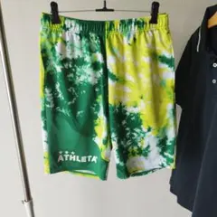 ATHLETA　ハーフパンツ　 ミドリ系　Lサイズ ポリ100%のサムネイル