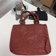 IBIZA オーストリッチレザーハンドバッグ 未使用品！