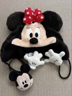 ミニーマウス ファンキャップ& ミッキーマウス ポーチ セット