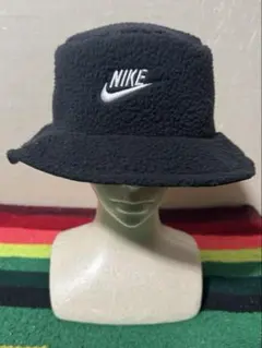極美品 NIKE ボア ナイロン リバーシブル バケットハット ブラック L
