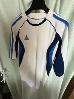 adidas サッカーシャツ ホワイト ブルー
