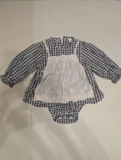tete a tete ベビー ロンパース ギンガムチェック 80cm