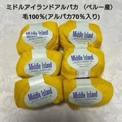 値下げ!!毛糸 ミドルアイランドアルパカ〈 ペルー製 〉6玉