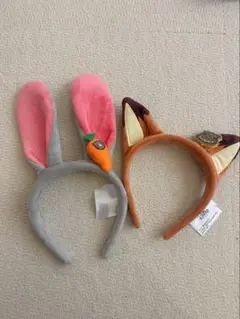 上海ディズニー　ズートピア　ジュディー　ニック　カチューシャ