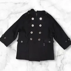 【美品】COMME CA ISM フード付　ブラック　Ｐコート