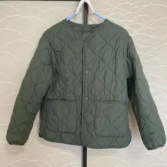 キッズ オリーブグリーン キルティングジャケット