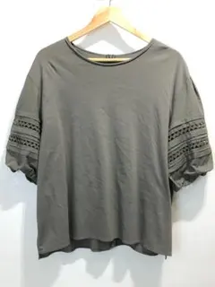 24SS 23区 洗える アイレットジャージー パフスリーブ カットソー