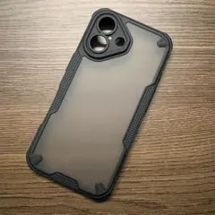 iphone16 専用　ケース　ブラック&クリア　指紋がつきにくい
