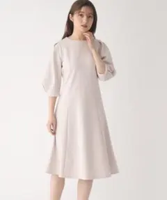 index インデックス 洗える フレアワンピース パール イージーケア 春服