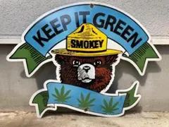 ビンテージ 大型 看板 スモーキーベア Smokey The Bear 径76㎝ - メルカリ