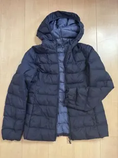UNIQLO、フード付きキルティングコート 150cm ネイビー