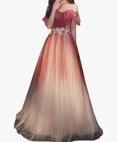 グラデーションドレス　赤　ラメ(1/20までの出品)