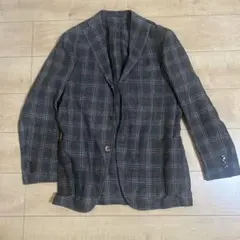 RING JACKET グレー チェック柄 テーラードジャケット RING JACKET グレー チェック柄 テーラードジャケット サイズ48 - メルカリ