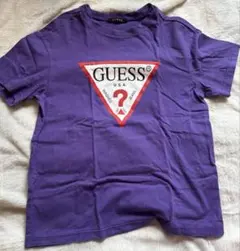 GUESS Tシャツ パープル ストリート ロゴT 半袖 韓国のサムネイル