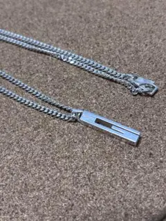 【美品】GUCCI シルバー925刻印 Gモチーフ プレートネックレス