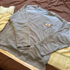 長袖 ポケット付き Tシャツ ライトブルーのサムネイル