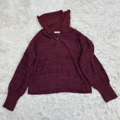 ✴︎ JEANASIS ジーナシス　ハーフジップニット　ハイネック　レッド