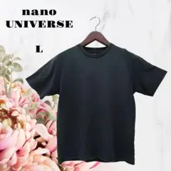 ナノユニバース【L】メンズ半袖Tシャツ♡黒♡無地シンプル