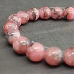 天然そのもの☆【透け感◎高発色ピンク】インカローズ 7.5㎜17玉 No4384