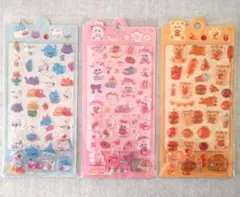 ◎3Dシール ぷっくり ぷくぷく ドロップシール 立体シール ３枚セット