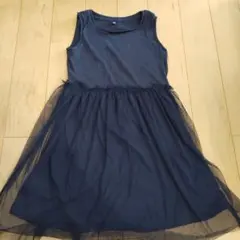 UNIQLO ネイビー ノースリーブワンピース 130