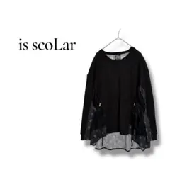 【イズスカラー】M 異素材切り替えプルオーバー 個性的 ゆったり カジュアル