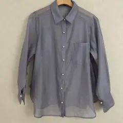 【アプワイザーリッシェ】パール釦シアーシャツ　　 （シアーシャツのみ販売です）