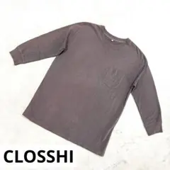 【CLOSSHI】七分袖Tシャツ カットソー 左胸ポケット付き M 中古品