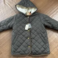 キルティングジャケットフード付き