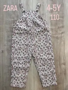 美品　ZARA 花柄　オーバーオール