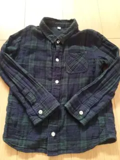 無印良品　チェック長袖シャツ110